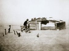 Dust storms affecting Cimarron County, Oklahoma, USA, April 1936. Creator: Unknown
