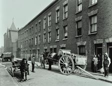 Dustmen and dust cart in Beckett Street, Camberwell, London, 1903