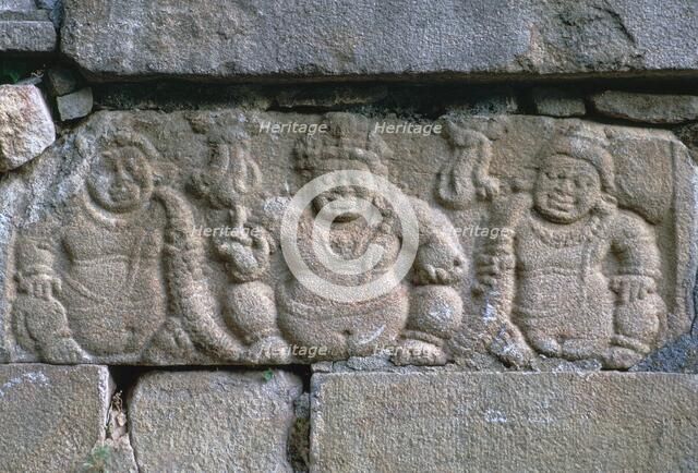 Dwarf figures on a building in the Buddhist city of Anuradhapura. Artist: Unknown