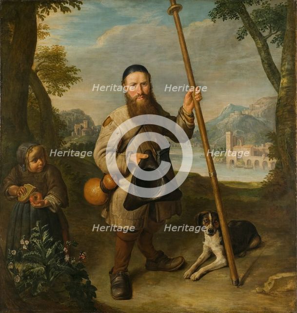 Dwarf in a Landscape, 18th century. Creator: Pieter Snayers.