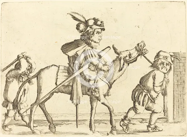 Dwarf Riding an Ass. Creator: Stefano della Bella.