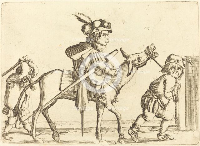 Dwarf Riding an Ass. Creator: Stefano della Bella.