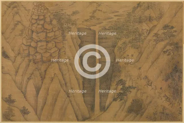 Dwelling in the Longmian ("Sleeping Dragon") Mountains, 1100s-1200s. Creator: Li Gonglin (Chinese, c. 1049-1106), follower of.