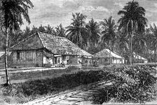 Dwellings of Europeans employed at the Stone Quarries of Merak, 1883. Creator: Unknown