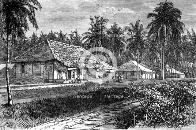 Dwellings of Europeans employed at the Stone Quarries of Merak, 1883. Creator: Unknown.