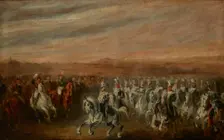 Dwernicki at the Head of the 2nd Uhlan Regiment, before 1840, between 1840-1850. Creator: Piotr Michalowski