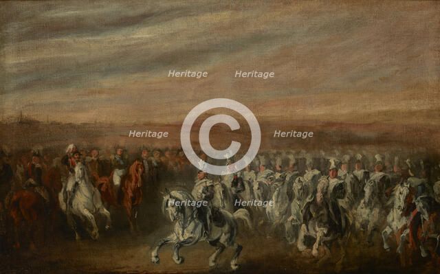 Dwernicki at the Head of the 2nd Uhlan Regiment, before 1840, between 1840-1850. Creator: Piotr Michalowski.