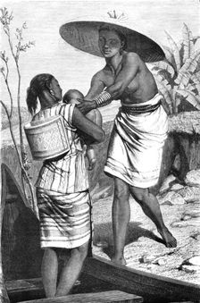 Dyaks of the Tribe of Badjows, Borneo; A Visit to Borneo 1875. Creator: A.M. Cameron