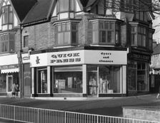 Dyers and cleaners shop front, 480 Fulwood Road, Sheffield, South Yorkshire, January 1967. Creator: Michael Walters