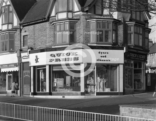 Dyers and cleaners shop front, 480 Fulwood Road, Sheffield, South Yorkshire, January 1967. Creator: Michael Walters.