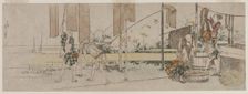 Dyers at Work, c. 1800. Creator: Katsushika Hokusai (Japanese, 1760-1849)