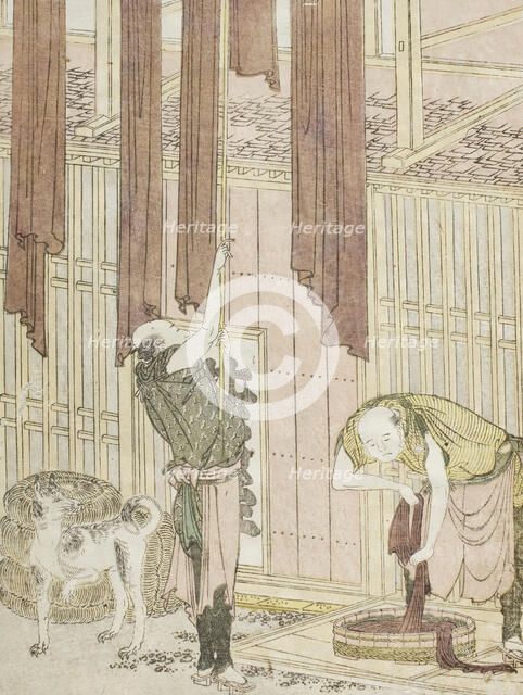 Dyers, c1802. Creator: Hokusai.
