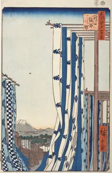 Dyers Quarters, Kanda, 1857. Creator: Ando Hiroshige