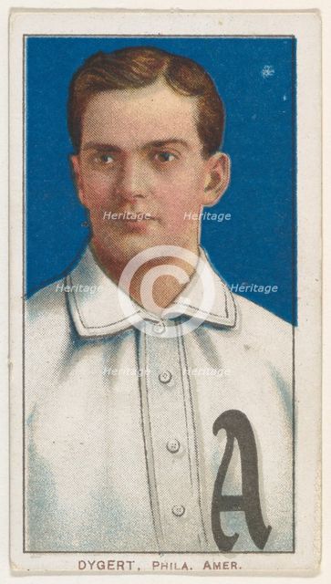 Dygert, Philadelphia, American League, from the White Border series (T206) for the Amer..., 1909-11. Creator: American Tobacco Company.