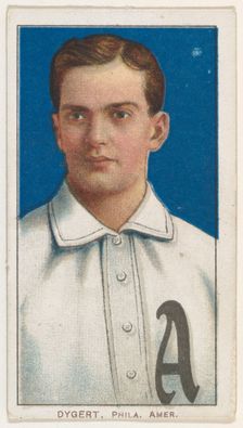 Dygert, Philadelphia, American League, from the White Border series (T206) for the Amer..., 1909-11. Creator: American Tobacco Company