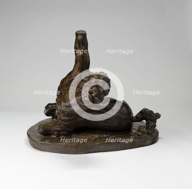 Dying Centaur, modelled c. 1869, cast 1968.  Creator: Joseph Ternbach.