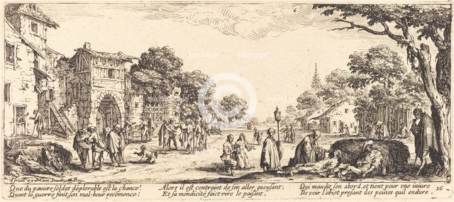 Dying Soldiers by the Roadside, 1633. Creator: Jacques Callot.