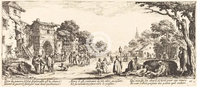 Dying Soldiers by the Roadside, c. 1633. Creator: Jacques Callot.