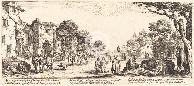 Dying Soldiers by the Roadside, c. 1633. Creator: Jacques Callot.