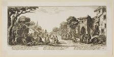 Dying Soldiers by the Roadside, plate sixteen from The Large Miseries of War, n.d. Creator: Gerard van Schagen