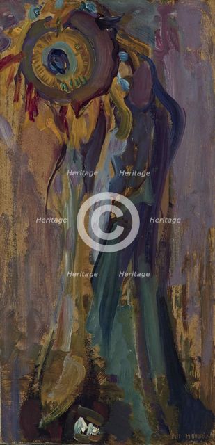 Dying sunflower I, 1908. Creator: Mondrian, Piet (1872-1944).
