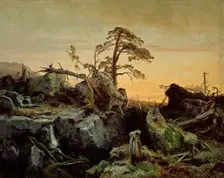 Dying Primeval Forest, 1852. Creator: Herman August Cappelen