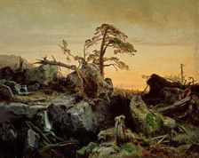 Dying Primeval Forest, 1852. Creator: Herman August Cappelen