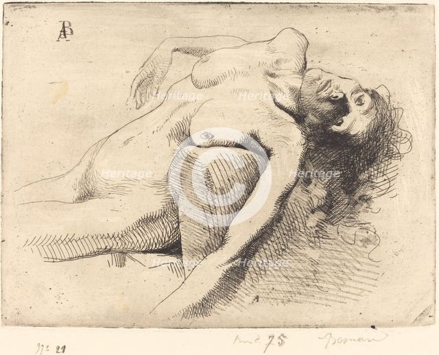 Dying Woman (La Mourante), 1885. Creator: Paul Albert Besnard.