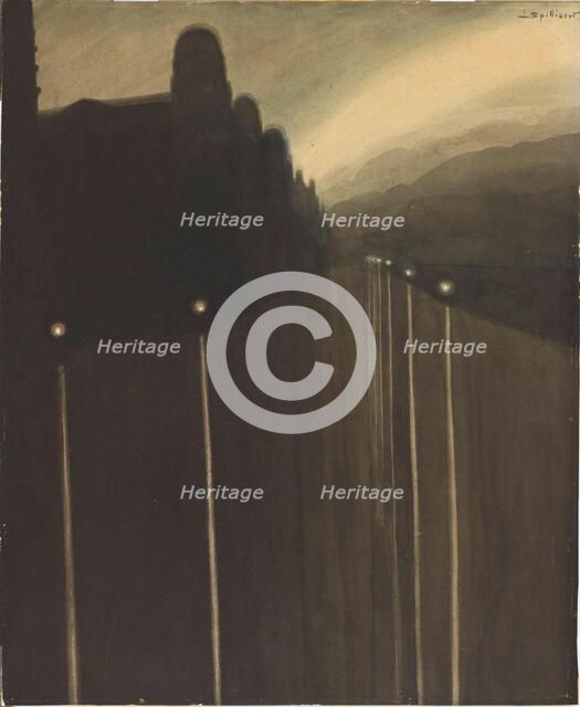 Dyke at Night, 1908. Creator: Spilliaert, Léon (1881-1946).