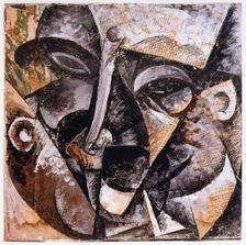 Dynamism of a Man's Head 1914. Artist: Umberto Boccioni