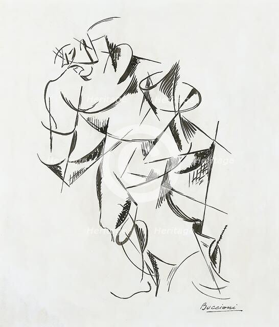 Dynamism of the Human Body: Boxer, 1913. Creator: Umberto Boccioni.