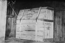 Dynamite box at Indianapolis, (Jones Barn), 1910. Creator: Bain News Service