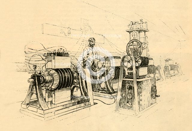 'Dynamo-Electric Machines, Worked by Steam, and Producing Magneto-Electricity', 1882. Creator: Unknown.