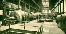 Dynamos at the Great Underground Generating Station at Lots Road, Chelsea 1930. Creator: Unknown
