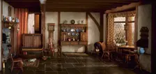 E-5: English Cottage Kitchen of the Queen Anne Period, 1702-14, United States, c. 1937. Creator: Narcissa Niblack Thorne