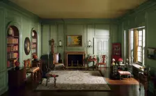 E-6: English Library of the Queen Anne Period, 1702-50, United States, c. 1937. Creator: Narcissa Niblack Thorne