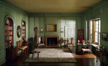E-6: English Library of the Queen Anne Period, 1702-50, United States, c. 1937. Creator: Narcissa Niblack Thorne