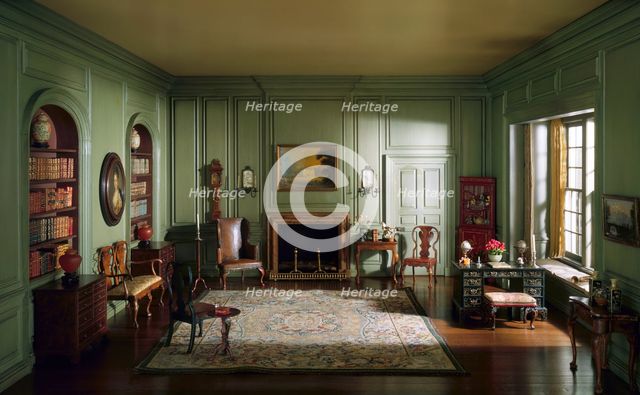 E-6: English Library of the Queen Anne Period, 1702-50, United States, c. 1937. Creator: Narcissa Niblack Thorne.