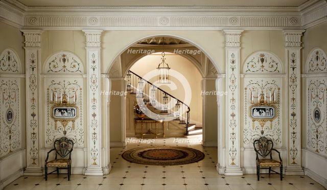 E-11: English Entrance Hall of the Georgian Period, c. 1775, United States, c. 1932. Creator: Narcissa Niblack Thorne.