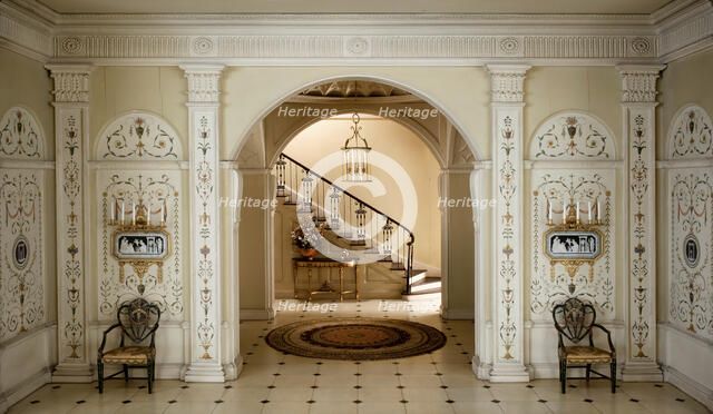 E-11: English Entrance Hall of the Georgian Period, c. 1775, United States, c. 1932. Creator: Narcissa Niblack Thorne.