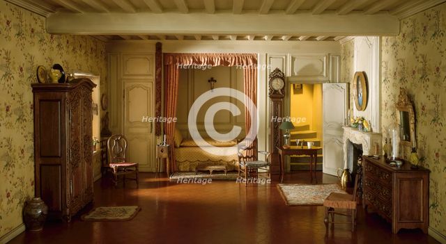 E-22: French Provincial Bedroom of the Louis XV Period, 18th Century, United States, c. 1937. Creator: Narcissa Niblack Thorne.