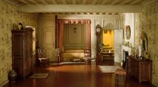 E-22: French Provincial Bedroom of the Louis XV Period, 18th Century, United States, c. 1937. Creator: Narcissa Niblack Thorne