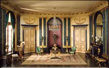 E-26: French Anteroom of the Empire Period, c. 1810, United States, c. 1937. Creator: Narcissa Niblack Thorne