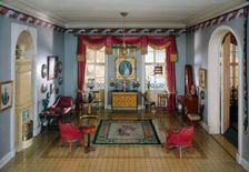 E-28: German Sitting Room of the Biedermeier Period, 1815-50, United States, c. 1937. Creator: Narcissa Niblack Thorne