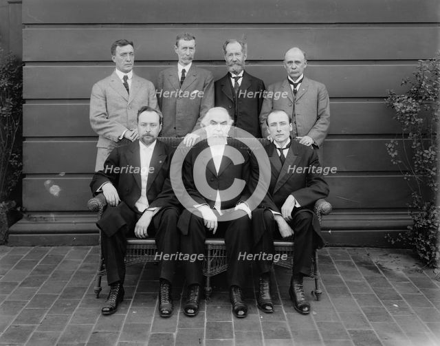 E.W.V. Kuehn, Gen. W.P. Hall, R.B. Maxwell, J.T.D. Pyles, Dr. L.W. Jones, Pastor Russell..., 1911. Creator: Bain News Service.