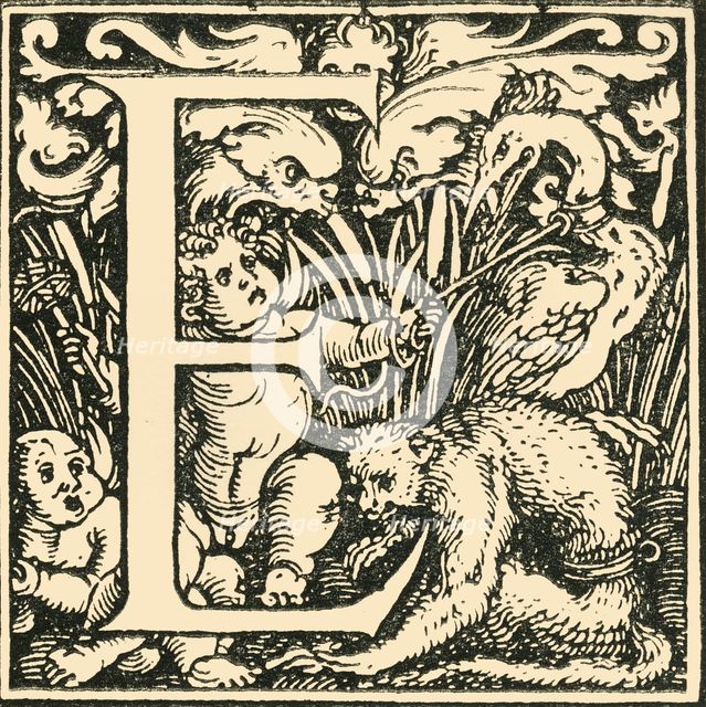 'E - An Alphabet by Hans Weiditz', c1520-1521, (1908). Creator: Hans Weiditz.