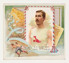 E.C. Carter, Runner, from World's Champions, Second Series (N43) for Allen & Ginter Cigare..., 1888. Creator: Allen & Ginter