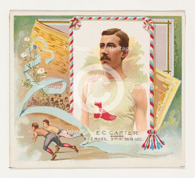 E.C. Carter, Runner, from World's Champions, Second Series (N43) for Allen & Ginter Cigare..., 1888. Creator: Allen & Ginter.