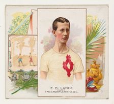 E.D. Lange, Walker, from World's Champions, Second Series (N43) for Allen & Ginter Cigaret..., 1888. Creator: Allen & Ginter