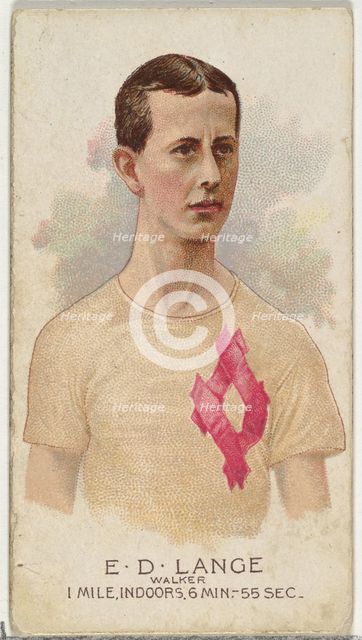 E.D. Lange, Walker, from World's Champions, Series 2 (N29) for Allen & Ginter Cigarettes, ..., 1888. Creator: Allen & Ginter.